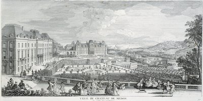 Algemeen uitzicht op het Kasteel van Meudon door French School