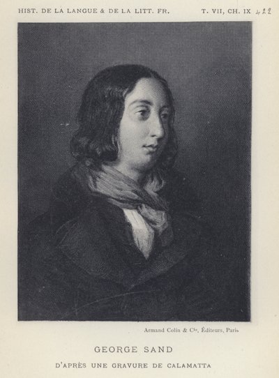 George Sand (litho) door French School