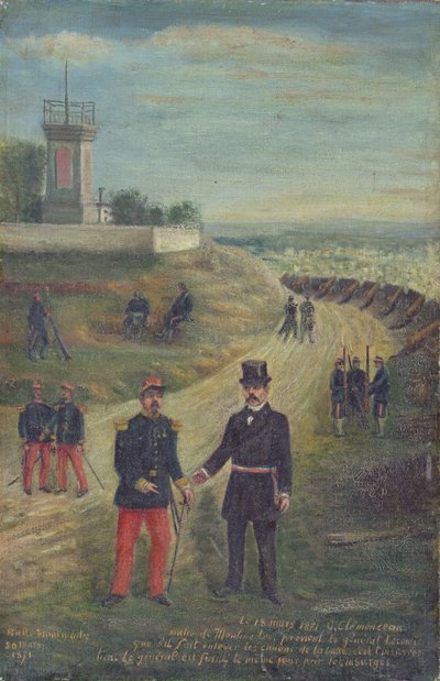Georges Clemenceau (1841-1929) als burgemeester van Montmartre 18 maart 1871 door French School
