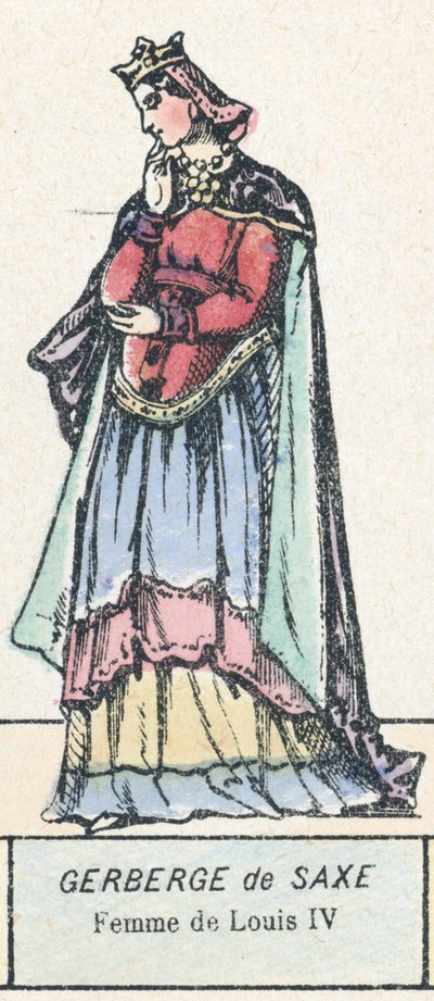 Gerberge van Saksen, Vrouw van Lodewijk IV door French School