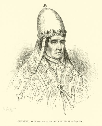 Gerbert, later paus Sylvester II door French School