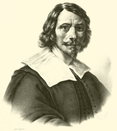 Giovanni Francesco Barbieri, bekend als Guercino, of il Guercino, portret door French School