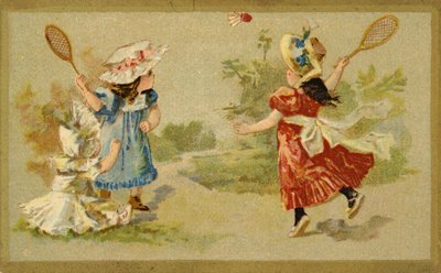 Meisjes spelen pluimbal door French School