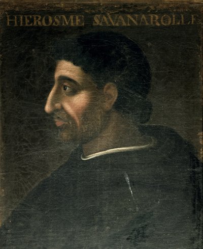 Girolamo Savonarola (1452-98) door French School