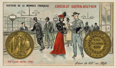 Gouden 100 franc stuk door French School