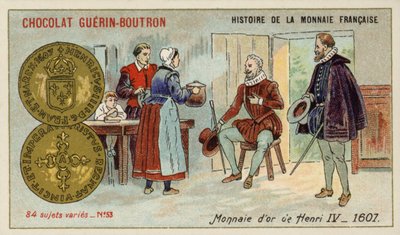 Gouden munten van Hendrik IV door French School