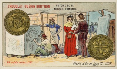 Gouden florijn van Lodewijk VI door French School