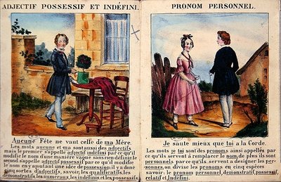 Grammatica boek voor kinderen, ca. 1850 door French School