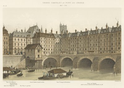 Grand Chatelet en Pont au Change, 1647-1788 door French School