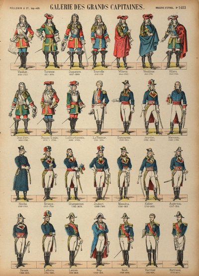 Grote Franse militaire bevelhebbers door French School