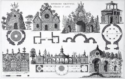 Grotontwerpen uit Jardins Anglo-Chinois door George Louis Le Rouge, gepubliceerd 1775-78 door French School
