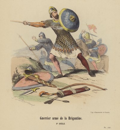 Gewapende krijger van de Brigantine, 10e eeuw door French School