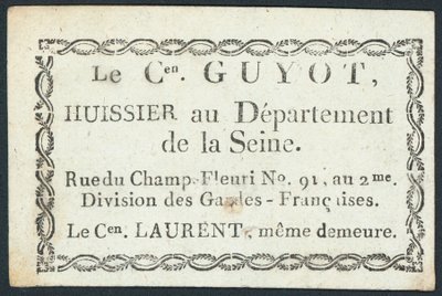 Guyot, gerechtsdeurwaarder door French School