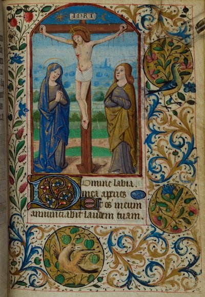H/L-3-3 fol. 101r De Kruisiging, uit Getijdenboek, Gebruik van Parijs, midden 15e eeuw door French School