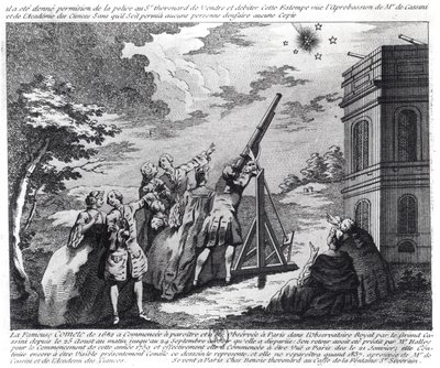Halleys Komeet Geobserveerd in 1759 door Cassini III (1714-84) door French School
