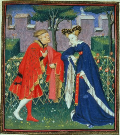 Honderd ballades van een dame en haar minnaar, Parijse kopie, ca. 1410-15 door French School
