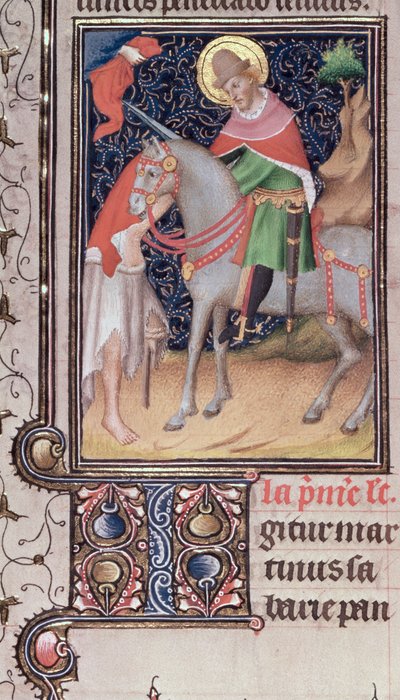 St. Martin van Tours, geproduceerd door de kring van de Gebroeders van Limburg, verlucht in Parijs door French School