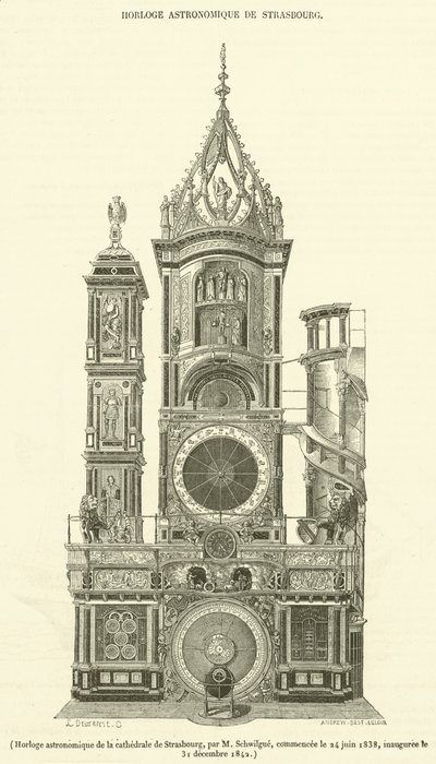Astronomische klok van de kathedraal van Straatsburg door French School