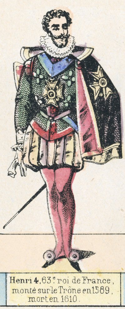 Hendrik IV, 63e koning van Frankrijk, besteeg de troon in 1589, stierf in 1610 door French School