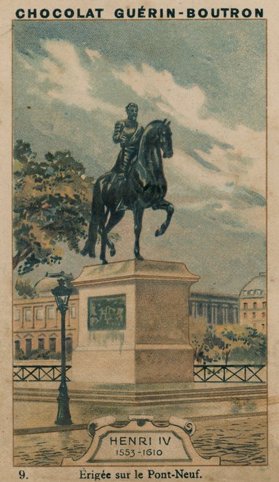Hendrik IV, 1553-1610, Opgericht op de Pont-Neuf door French School