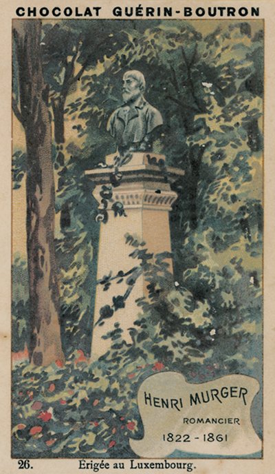 Henri Murger, Romancier, 1822-1861, opgericht in Luxemburg door French School