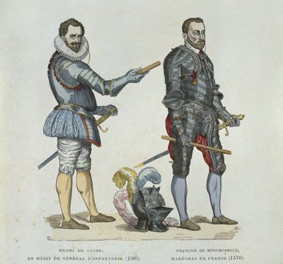 Henri van Guise (1549-88) en Francois de Montmorency (1530-79), uit een gravure van die tijd door French School
