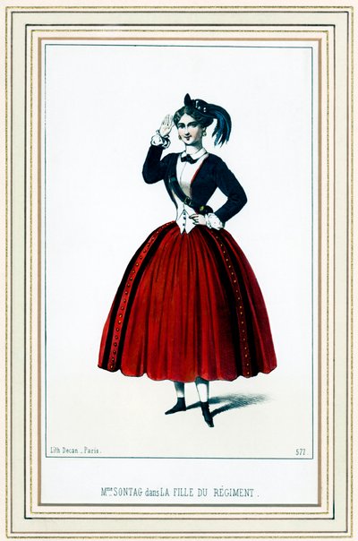 Henriette Sontag, Duitse sopraan, in Donizetti