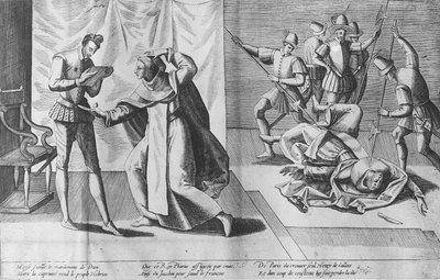 Hendrik III van Frankrijk vermoord door Jacques Clement, 1 augustus 1589 door French School