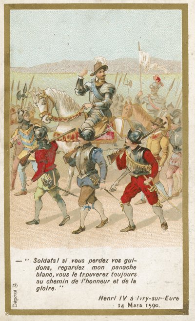 Hendrik IV, koning van Frankrijk, Ivry-sur-Eure, 14 maart 1590 door French School