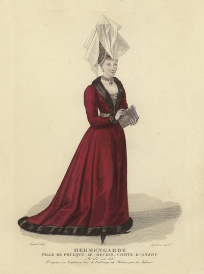 Hermengarde, dochter van Fulk IV, Graaf van Anjou door French School