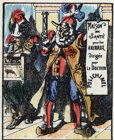 Geschiedenis van Dr. Pulcinella (Polichinelle). Houtsnede van Imaging Pellerin - Epinal, z.d. Eind 19e eeuw. door French School