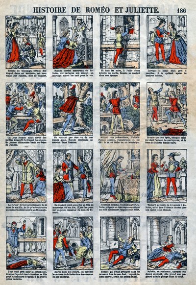 Geschiedenis van Romeo en Julia naar het toneelstuk van William Shakespeare. door French School