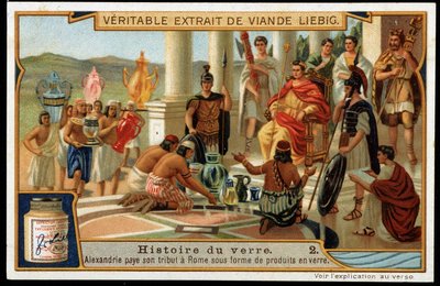 Geschiedenis van glas: Alexandrië betaalt zijn eerbetoon aan Rome in de vorm van glasproducten door French School