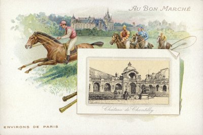 Paardenrennen bij Parijs, Kasteel van Chantilly door French School