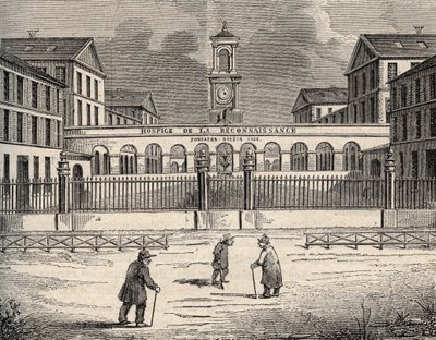 Hospice de la reconnaissance in Garches - Hauts-de-Seine - gravure in 