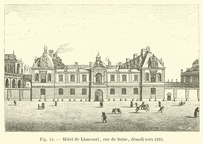 Hotel de Liancourt, rue de Seine, gesloopt rond 1825 door French School
