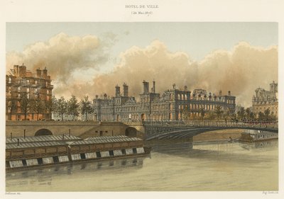 Hôtel de Ville, 24 mei 1871 door French School
