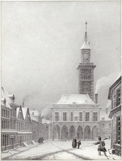 Hotel de Ville in Bapaume door French School
