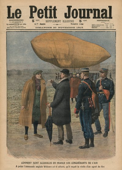 Hoe de luchtveroveraars in Frankrijk worden verwelkomd, Ernest Willows, illustratie uit 