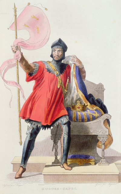 Hugues I Capet (941-996), Koning van Frankrijk, uit Le Plutarque Français door E. Mennechet, 1835 door French School