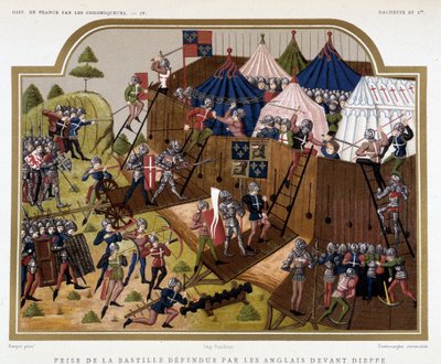 Honderdjarige Oorlog: Verovering van de Bastille verdedigd door de Engelsen voor Dieppe door French School