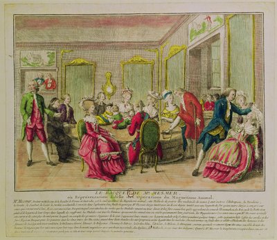 Hypnosesessie met Franz Anton Mesmer (1734-1815), 1784 door French School