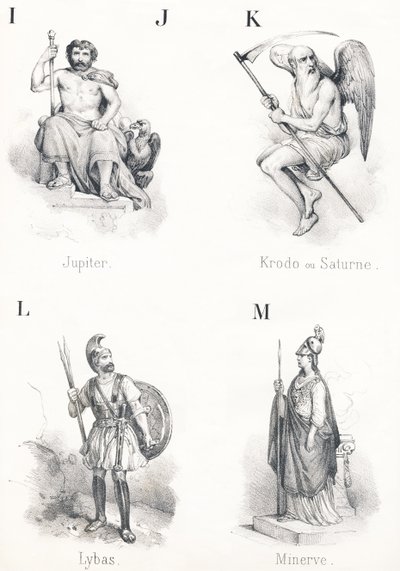 IJ K L M: Jupiter, Krodo, Lybas, Minerva door French School
