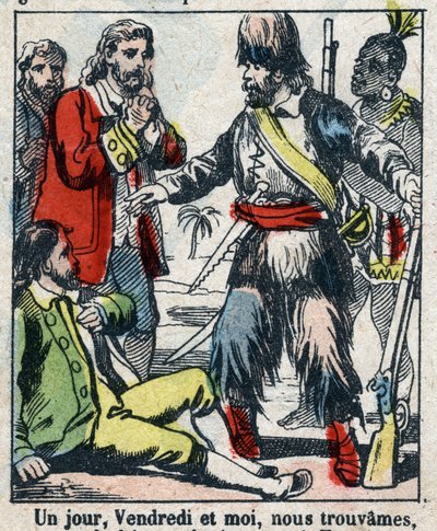 Illustratie voor het boek van Daniel Defoe 