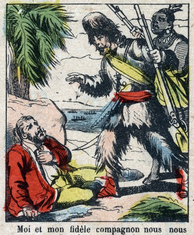 Illustratie voor het boek van Daniel Defoe 