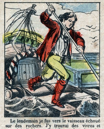 Illustratie voor het boek van Daniel Defoe 