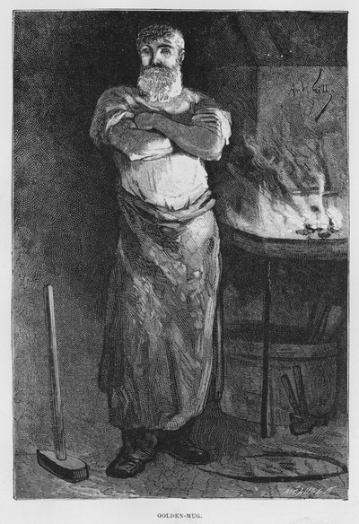 Illustratie voor De Assommoir, een realistische roman, door Emile Zola (gravure) door French School