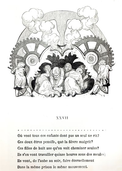 Illustratie voor een gedicht over kinderarbeid door Victor Hugo (1802-85) ca. 1880, gepubliceerd door Hetzel door French School