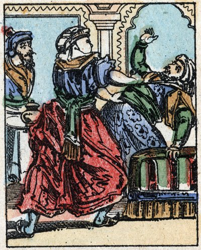 Illustratie voor de verhalen van Duizend-en-een-nacht. Ali-Baba. Houtsnede van Imaging Pellerin - Epinal, z.d. Eind 19e eeuw. door French School