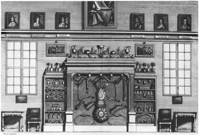 Illustratie uit Cabinet de la Bibliothèque Sainte-Geneviève door Eerwaarde Père Claude Du Molinet, 1692 door French School